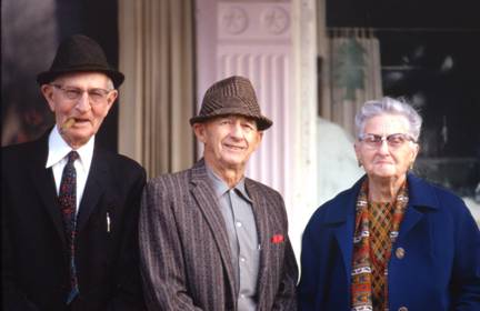 O.E. (Pid) Garrett, Sam Lowe, Mary Garrett