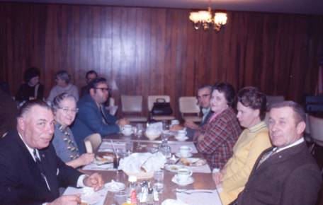 Clarence Brainard, Rev. Richard Schmidt, Bill & Ella Mae Hester, Judy & Jerry Mulvaney